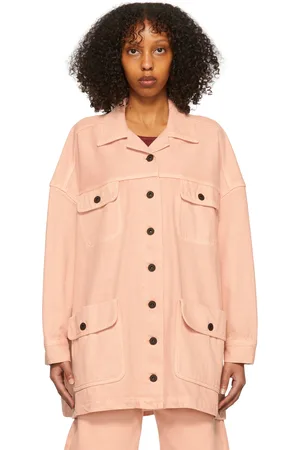 Brain Dead Blouson Swing rose en denim