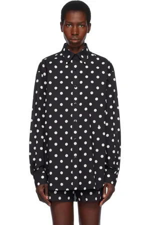 Moschino Chemise noire à motif à pois