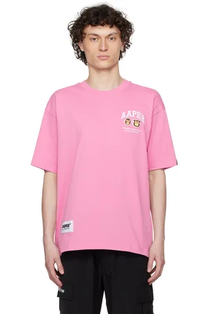 A Bathing Ape T-shirt à manches courtes rose à logo AAPER