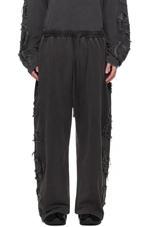Acne Studios Pantalon de détente cargo gris à logo