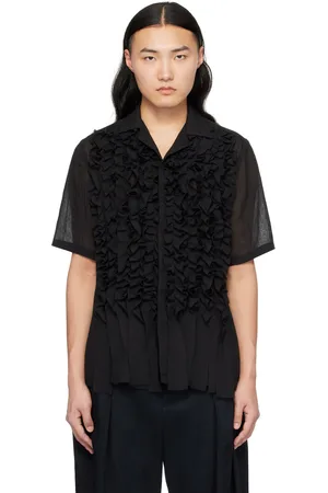 Taakk Chemise noire à volants
