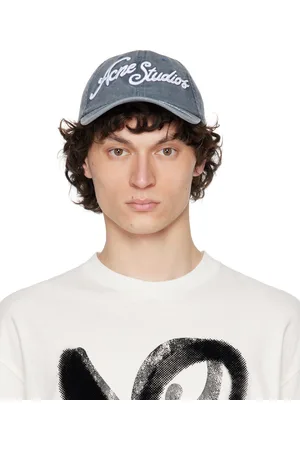 Acne Studios Casquette bleu marine à logos