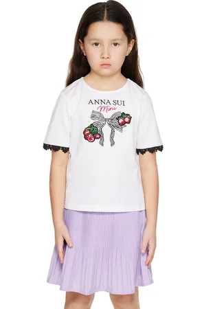 Anna Sui Enfant | T-shirt blanc à logo et image brodés