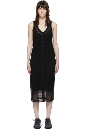RAG&BONE Robe noire en coton mélangé