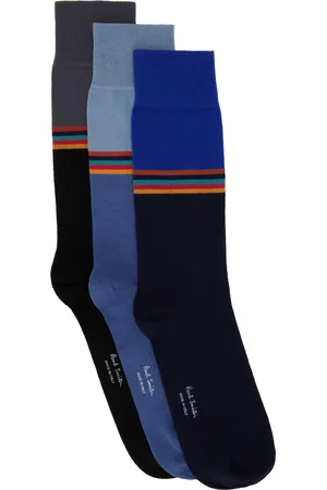 Paul Smith Ensemble de trois paires de chaussettes Jared multicolores à rayures Artist