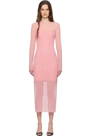 Givenchy Robe midi rose en tulle à monogrammes 72