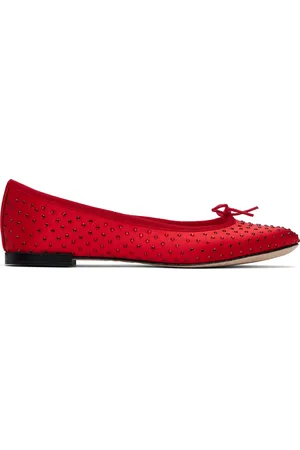 Repetto Ballerines Cendrillon rouges à talon étagé