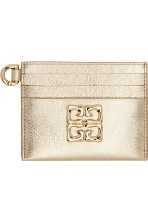 Givenchy Porte-carte doré à ferrure à logo 4G Liquid
