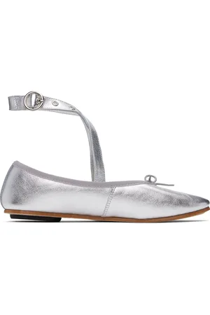 Repetto Ballerines Sophia argentées à bride de style ceinture