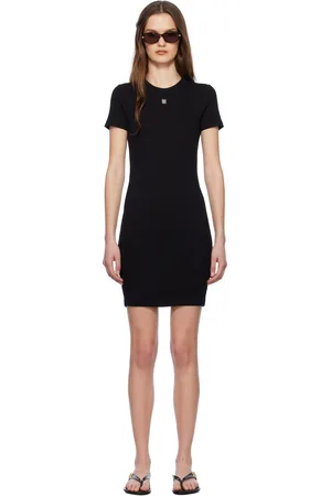 Givenchy Robe débardeur courte à manches courtes noire à logo 4G