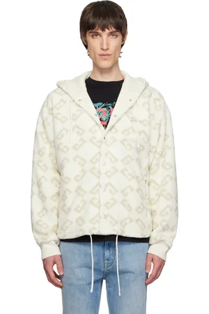 Givenchy Pull à capuche beige à monogrammes 72 en jacquard