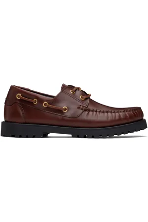Ernest W. Baker Chaussures bateau brunes en cuir