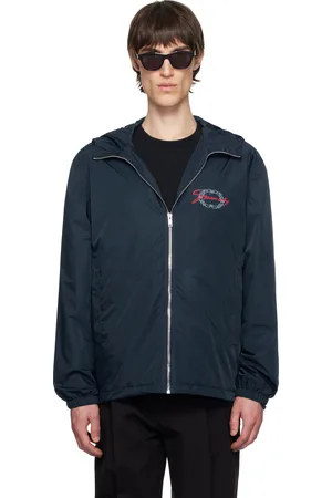 Givenchy Coupe-vent bleu marine à logo de médaillon