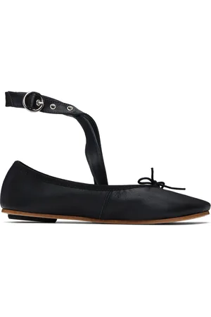 Repetto Ballerines Sophia noires à bride de style ceinture