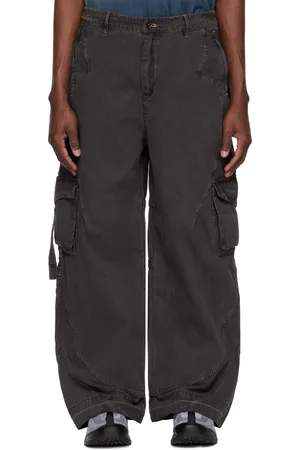 Professor.E Pantalon cargo Oteroi noir à sangles