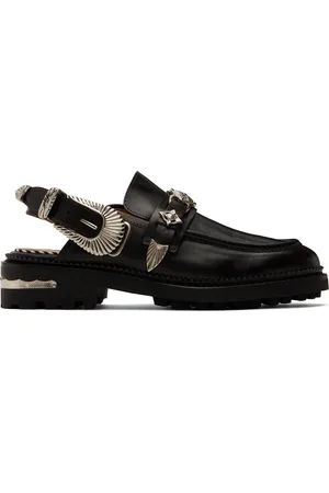 TOGA PULLA Flâneurs de style mule bruns à ferrures en métal exclusifs à SSENSE