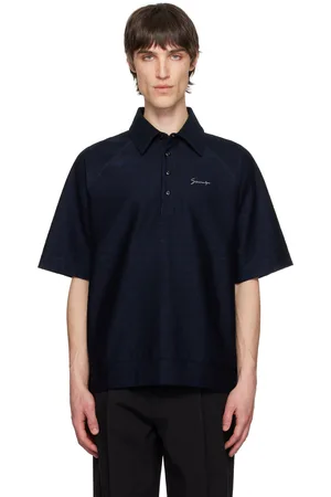 Givenchy Polo noir et bleu marine à logo et à monogrammes 72