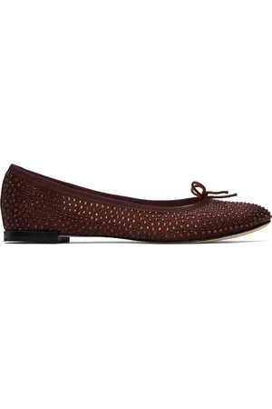 Repetto Ballerines Cendrillon brunes à talon étagé