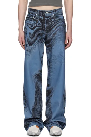 Camper Jean bleu et noir en denim à effet trompe l
