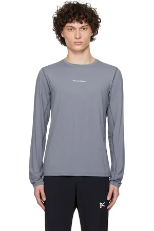 District Vision T-shirt à manches longues ultraléger gris en nylon infusé à l