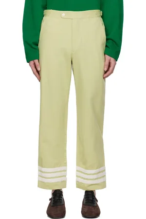 BODE Pantalon vert à garnitures à rayures