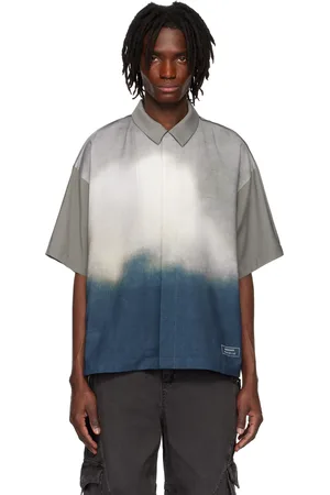 UNDERCOVER Chemise UC1E4404 gris et bleu marine