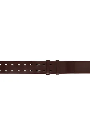 DRIES VAN NOTEN Ceinture brune en cuir