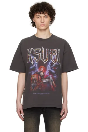 KSUBI T-shirt à manches courtes surdimensionné noir à logo Kingdom