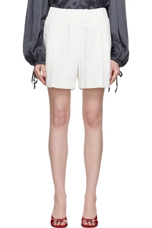 DRIES VAN NOTEN Short ample blanc cassé en denim
