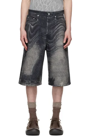 Camper Short noir et gris en denim à effet trompe l