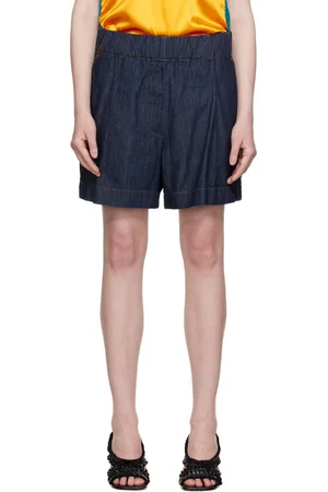 DRIES VAN NOTEN Short ample indigo en denim