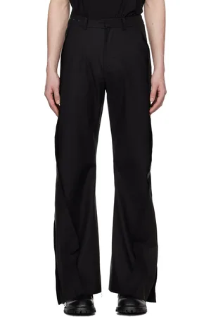 CARNET-ARCHIVE Pantalon Sack noir en toile épaisse de coton