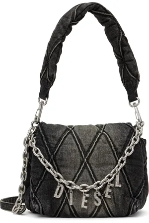 Diesel Petit sac à bandoulière noir à breloques à logo