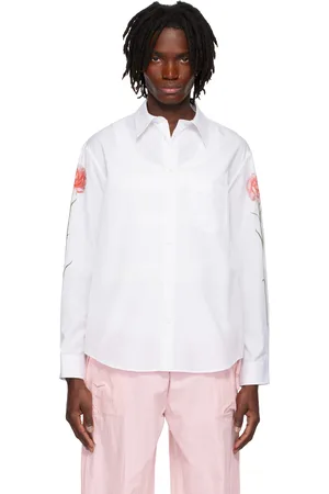 Simone Rocha Chemise blanche à coupe classique et à images d