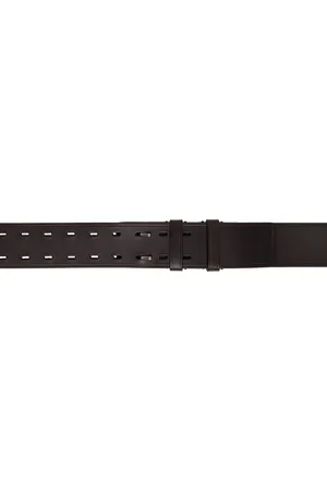 DRIES VAN NOTEN Ceinture brune en cuir