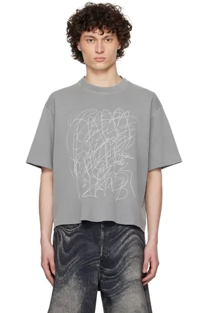 Camper T-shirt droit gris teint au minéral