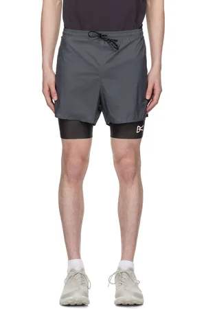 District Vision Short de randonnée étagé gris en tissu antidéchirures