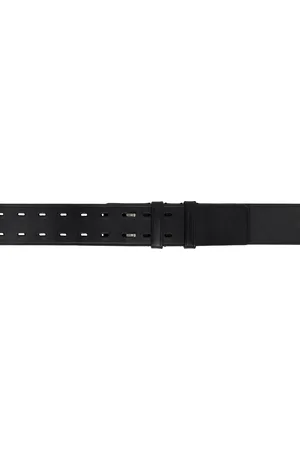 DRIES VAN NOTEN Ceinture noire en cuir
