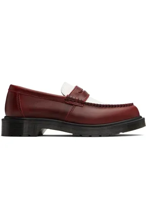 Dr. Martens Flâneurs Penton bourgogne et blanc en cuir