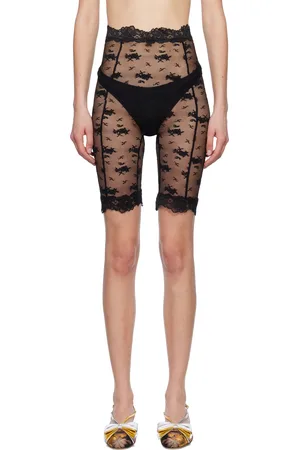 yuhan wang Cuissard noir en dentelle