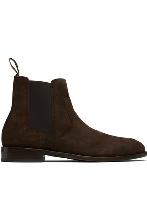 Paul Smith Bottes chelsea Lawson brunes en suède