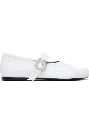 COPERNI Ballerines blanches à bride de style ceinture et à bout articulé