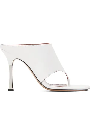 PARIS TEXAS Mules Lorena 100 blanches à bride de style tong
