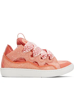 Lanvin Baskets Curb roses à motif moucheté