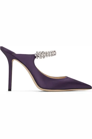 Jimmy Choo Mules 100 mauves à bride Bing