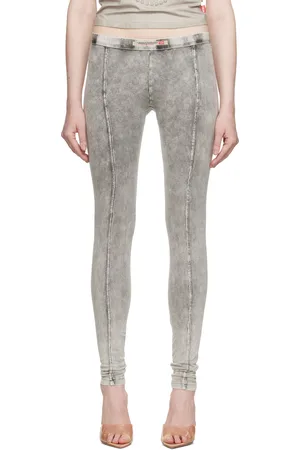 Diesel Legging Athena gris à effet délavé de style denim