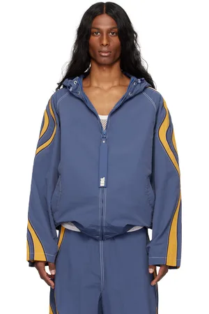 ERL Blouson coupe-vent UFO bleu marine et jaune