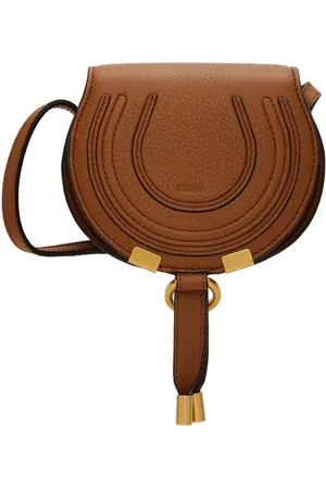 Chloé Nano sac sellier Marcie brun clair