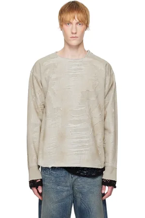 Diesel Pull molletonné Just-Fsg1 gris en denim