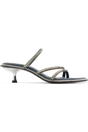 Diesel Chaussures à petit talon Havanna bleues en denim
